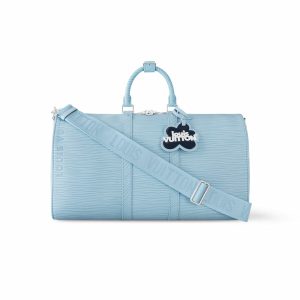 Louis Vuitton Keepall Bandoulière 50 Bag Blue For Men 19,7in/50cm M24949