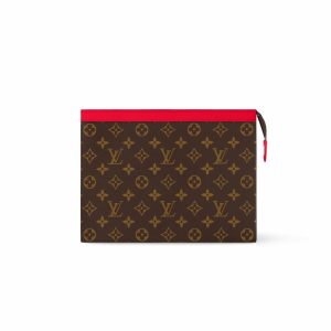 Louis Vuitton Pochette Voyage MM Pouch Bag Red For Men 10,6in/27cm M82857