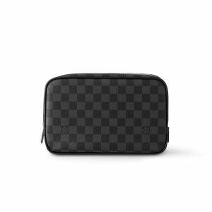 Louis Vuitton Toilet Pouch GM Bag Black For Men 10.2in/26cm N40484