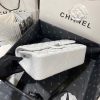 Chanel Large Classic Handbag Silver Hardware White For Women, Women's Handbags, Shoulder Bags 11.8in/30cm