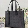 Loewe Buckle Horizontal Tote In Anagram Jacquard Black For Women 14.4in / 36.5cm B692K96X02