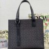 Loewe Buckle Horizontal Tote In Anagram Jacquard Black For Women 14.4in / 36.5cm B692K96X02