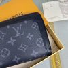 Louis Vuitton Zippy Wallet Trunk Monogram Eclipse For Men, Men's Wallet 7.7in/19.5cm LV M80558