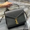 Saint Laurent Cassandra Medium Top Handle Bag Black/Brown For Women‎ 9.6in/24.5cm 623931BOW0W1000