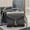 Saint Laurent Cassandra Medium Top Handle Bag Black/Brown For Women‎ 9.6in/24.5cm 623931BOW0W1000