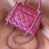 Chanel Coco Handle Mini Bag Bunrgundy For Women 5,1in/13cm