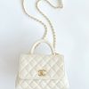 Chanel Coco Handle Mini Bag White For Women 5,1in/13cm