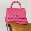 Chanel Coco Handle Mini Bag Dark Pink For Women 5,1in/13cm