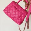 Chanel Coco Handle Mini Bag Dark Pink For Women 5,1in/13cm