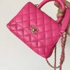 Chanel Coco Handle Mini Bag Dark Pink For Women 5,1in/13cm