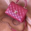 Chanel Coco Handle Mini Bag Bunrgundy For Women 5,1in/13cm