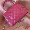 Chanel Coco Handle Mini Bag Bunrgundy For Women 5,1in/13cm