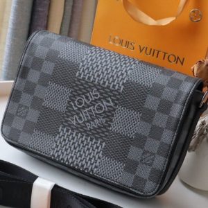 Louis Vuitton Studio Messenger Damier Graphite Gray For Men, Men’s Bags, Shoulder And Crossbody Bags 9.3in/25.3cm LV N50013