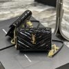 Saint Laurent Envelope Small Bag Black For Women‎ 7.5in/19cm