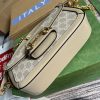 Gucci GG Horsebit 1955 Shoulder Bag White And Beige/Brown And Begie/White And Grey/ Black And Grey For Women 735178 FABLN 9897 9.4 in/ 24 cm