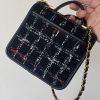 Chanel Classic Handbag Black For Women 6,7in/17cm