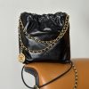 [True-to-ORIGINAL] Chanel 22 Mini Bag Gold Tone Black For Women 7,1in/18cm