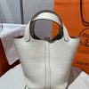 Hermes Picotin Lock 18 White Bag For Women, Women's Handbags 7.1in/18cm
