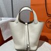 Hermes Picotin Lock 18 White Bag For Women, Women's Handbags 7.1in/18cm