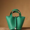 Hermes Picotin Lock 18 Green Bag For Women, Women's Handbags 7.1in/18cm