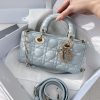 Dior Medium Lady D-Joy Bag Blue For Women 8,7in/22cm