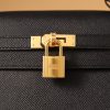 Hermes Kelly Epsom Gold Tone Lock Bag Black For Women 9,8in/25cm