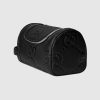 Gucci Jumbo GG Small Toiletry Case Black For Men 9.4 in/ 24 cm 739378 AABY0 1000