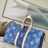 Louis Vuitton Keepall Bandouliere 45 Blue For Women 17.7in/45cm M24315