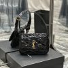 Saint Laurent Le 5a7 Shoulder Bag Black For Women 9.4in/24cm SLAU-WY2177