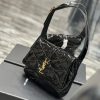 Saint Laurent Le 5a7 Shoulder Bag Black For Women 9.4in/24cm SLAU-WY2177