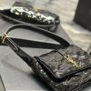 Saint Laurent Le 5a7 Shoulder Bag Black For Women 9.4in/24cm SLAU-WY2177