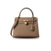 Hermes Kelly Epsom Gold Tone Lock Bag Grey For Women 9,8in/25cm