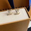 Louis Vuitton Letterhead Earrings Gold For Women