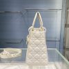 Christian Dior Medium Lady Dior Bag White For Women 9.5in/24cm