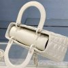 Christian Dior Medium Lady Dior Bag White For Women 9.5in/24cm