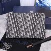 Dior Oblique Jacquard Pouch Black/BeigeFor Women 12in/30cm CD 2OBCA251YSE_H03E