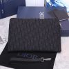 Dior Oblique Jacquard Pouch Black/BeigeFor Women 12in/30cm CD 2OBCA251YSE_H03E