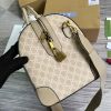 Gucci Savoy Small Duffle Bag Beige/Grey For Men 17.3 in/43 cm 724642 UULDT 9684