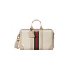Gucci Savoy Small Duffle Bag Beige/Grey For Men 17.3 in/43 cm 724642 UULDT 9684