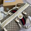 Gucci Savoy Small Duffle Bag Beige/Grey For Men 17.3 in/43 cm 724642 UULDT 9684