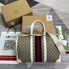 Gucci Savoy Small Duffle Bag Beige/Grey For Men 17.3 in/43 cm 724642 UULDT 9684