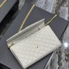 Saint Laurent Envelope Small Chain Bag White For Women, Women's Bags 8.6in/22cm YSL