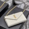 Saint Laurent Envelope Small Chain Bag White For Women, Women's Bags 8.6in/22cm YSL