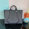Chanel Large Shopping Tote Bag Grey For Women, Women's Handbag, Shoulder Bags 15in/38cm