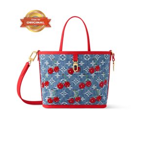 Louis Vuitton LV x TM Neverfull Inside Out BB Cherry Denim For Women 10.4in/26cm M14997